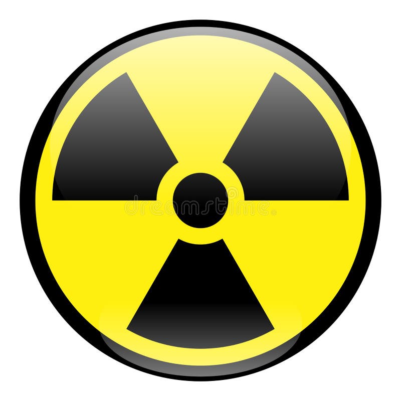 Radiation round sign on white background. Radiation round sign on white background