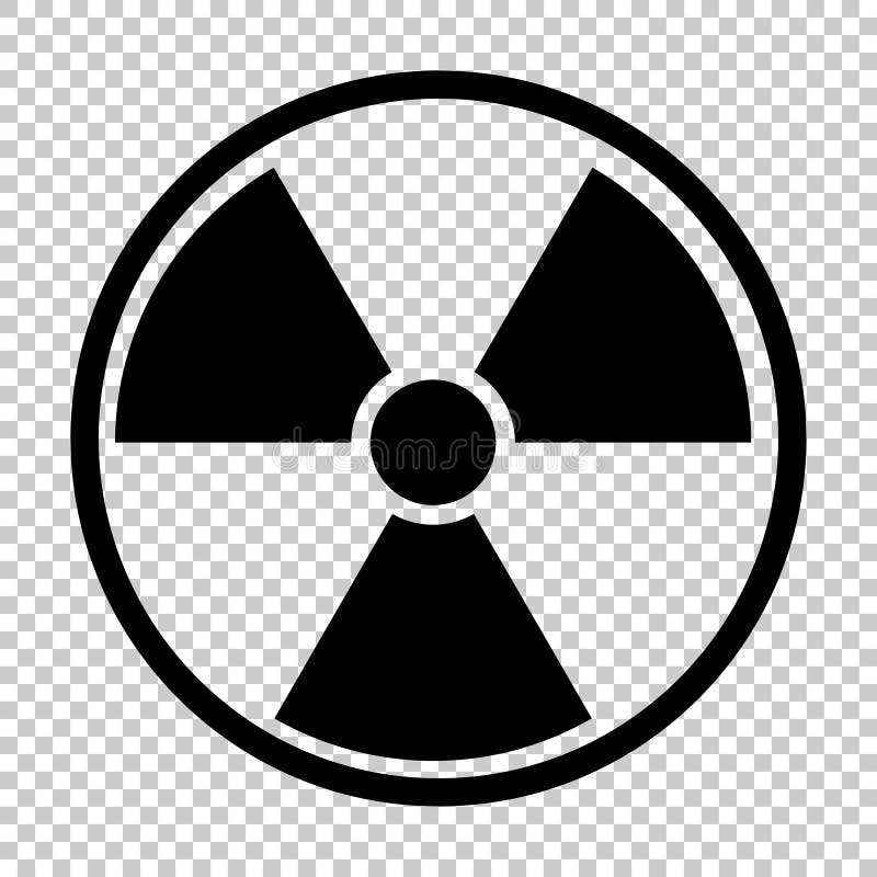 Radiation nuclear symbol, isolated on transparent background. Radiation nuclear symbol, isolated on transparent background