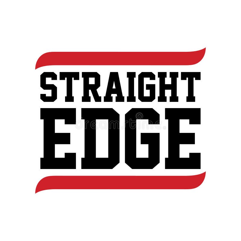 Straight Edge Hardcore Sign Stock Vector Illustration of leaves