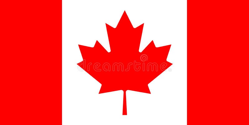 White red Canadian flag