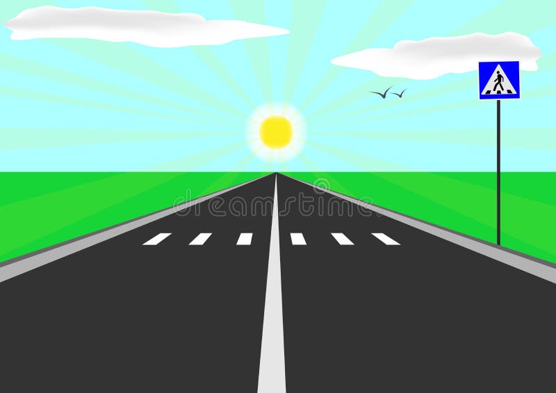 Straight road stock vector. Illustration of lines, empty - 19603596 Straight road stock vector. Illustration of lines, empty - 19603596