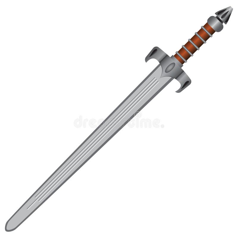 Straight sword vector illustration