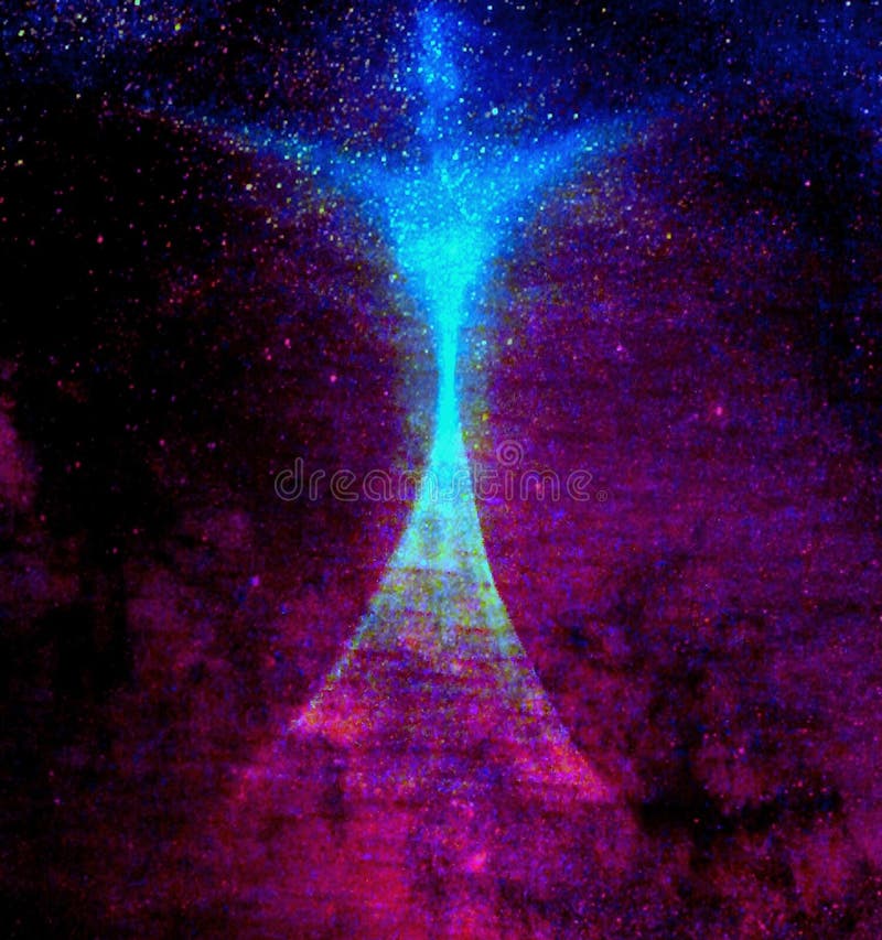 Strana forma angelica nello spazio immagini stock Strana forma angelica nello spazio immagini stock