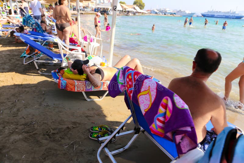 Strand in Athene, Griekenland stock foto's Strand in Athene, Griekenland stock foto's