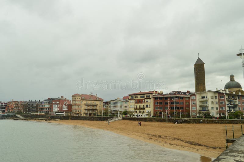 Strand der Sande von Getxo Natur Cantabrico-Reise lizenzfreies stockfoto Strand der Sande von Getxo Natur Cantabrico-Reise lizenzfreies stockfoto
