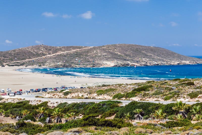 Strand Prasonisi Rhodes ö Grekland fotografering för bildbyråer Strand Prasonisi Rhodes ö Grekland fotografering för bildbyråer