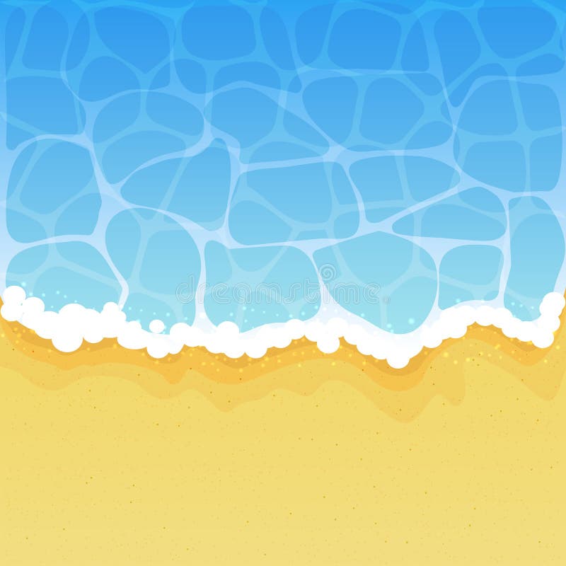 Strand und Ozean lizenzfreie abbildung