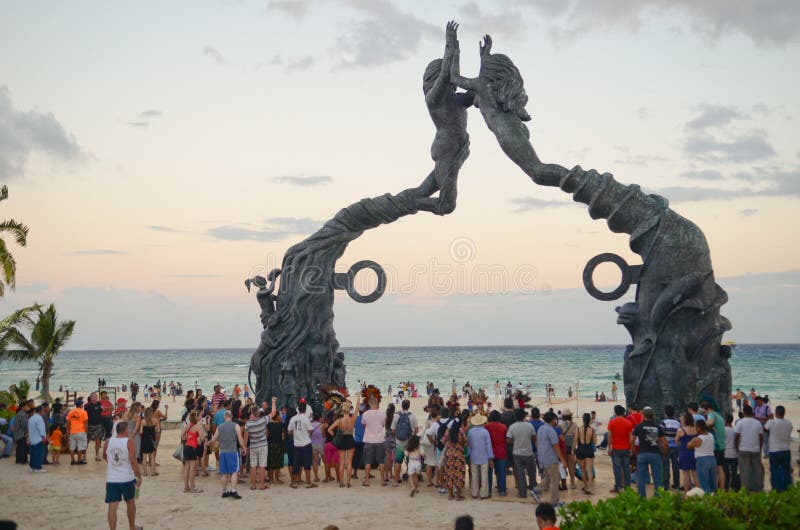 Strand van Playa del Carmen stock fotografie Strand van Playa del Carmen stock fotografie