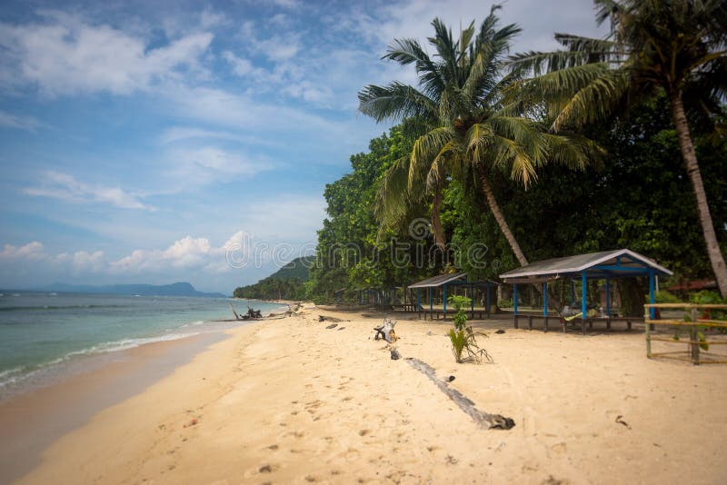Stranden i Papua Nya Guinea arkivbild Stranden i Papua Nya Guinea arkivbild