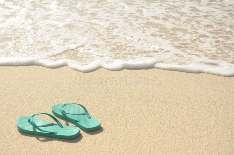 strandflipen plumsar green royaltyfri foto strandflipen plumsar green royaltyfri foto