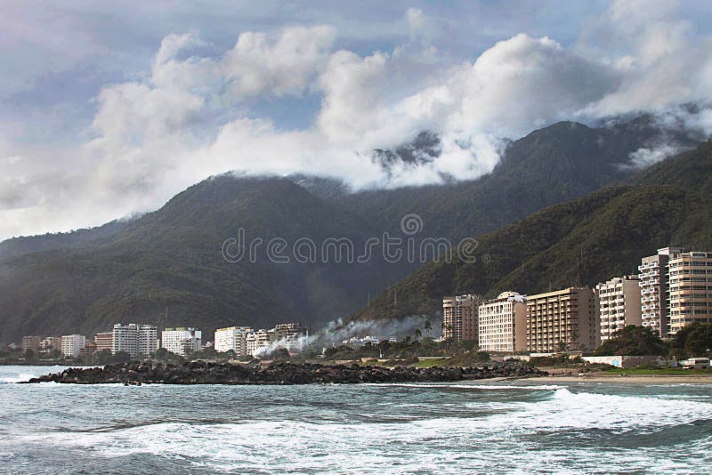 Strandlandskap i Venezuela fotografering för bildbyråer