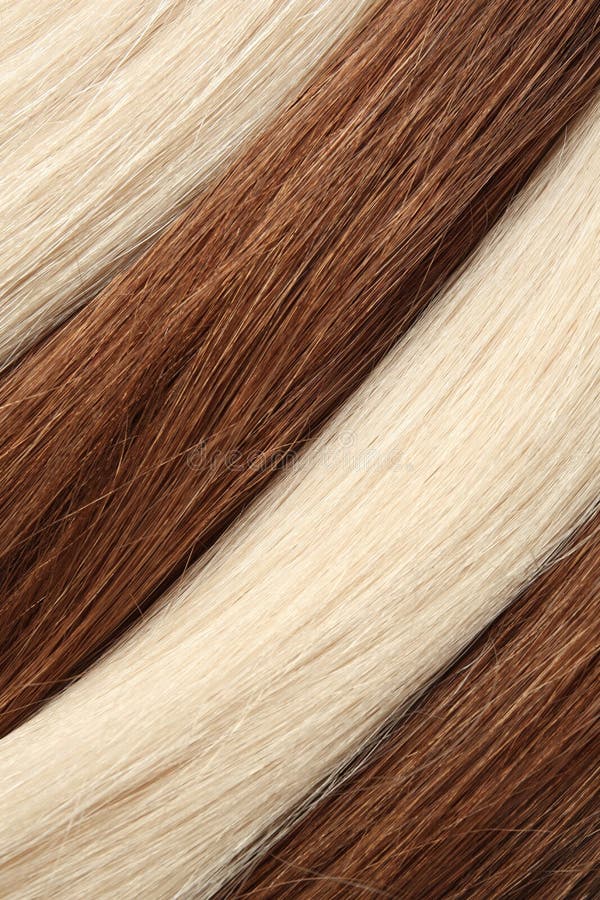 Strands Of Different Color Hair As Background Stock Photo Image of long, shiny 128541324