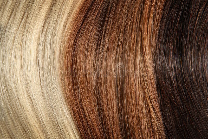 Strands of Different Color Hair As Background Stock Image Image of