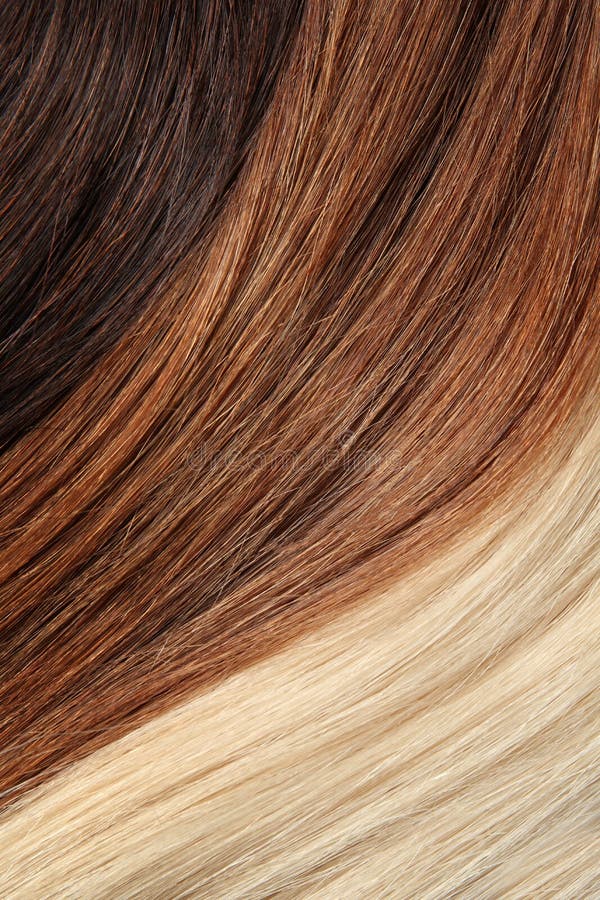 Strands of Different Color Hair As Background Stock Image Image of