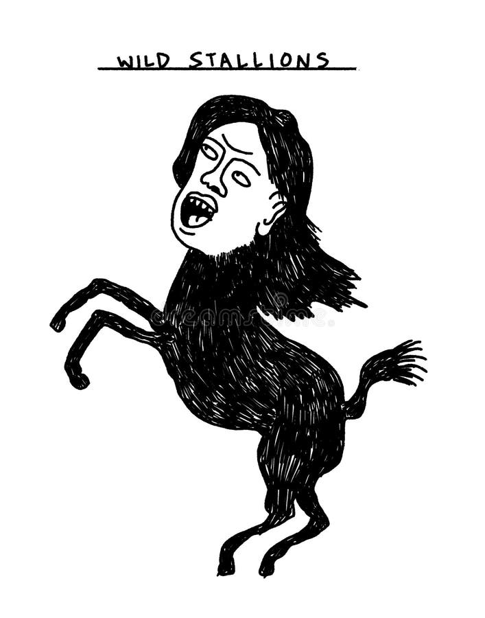 Strange and Absurd Artistic Cartoon Stock Illustration Illustration