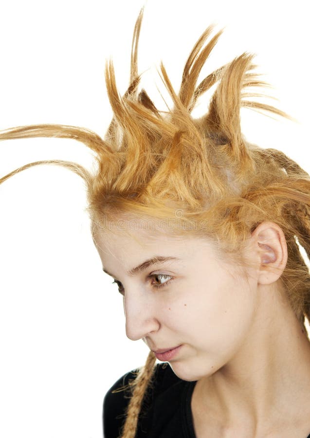 Strange hairdo stock image. Image of hair, caucasian - 14662919