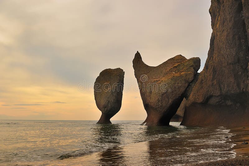 Strange rocks coast.