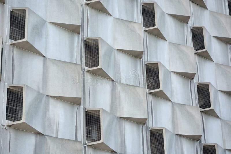 Strange Windows on a Modern Building Stock Image - Image of outdoors