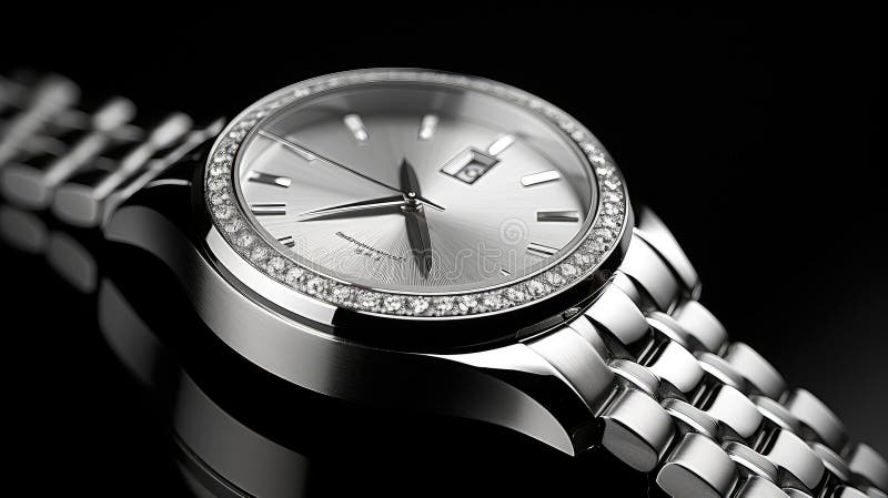 Strap shiny metallic silver vector illustration