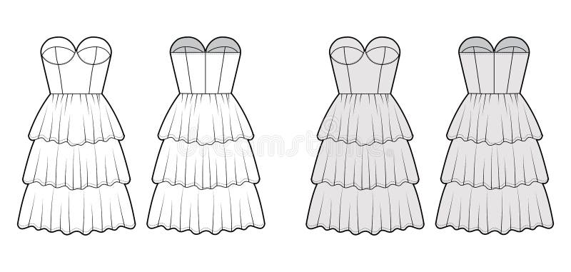 Ruffle Dress Stock Illustrations – 724 Ruffle Dress Stock Illustrations ...