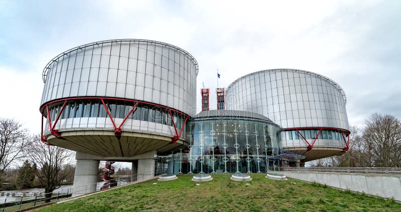 View of the European Court of Human Rights building in Strasbourg