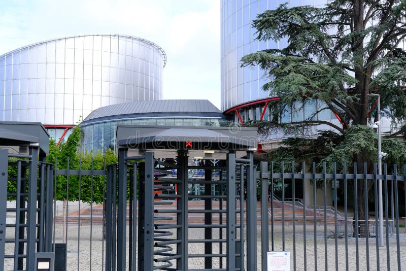 Strassbourg, France, August 2021: building of European Court of Human Rights, PALACE OF HUMAN RIGHTS, concept of Convention for