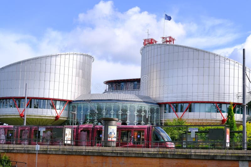 Strassbourg, France, August 2021: building of European Court of Human Rights, PALACE OF HUMAN RIGHTS, concept of Convention for