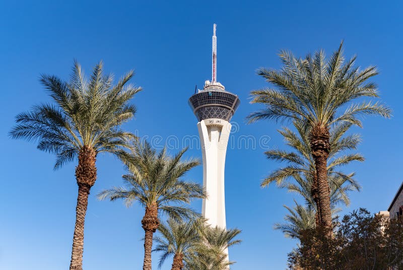 Three amusements on the stratosphere tower pod.