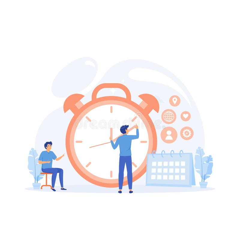 Strategia aziendale di gestione dei tempi illustrazione di stock
