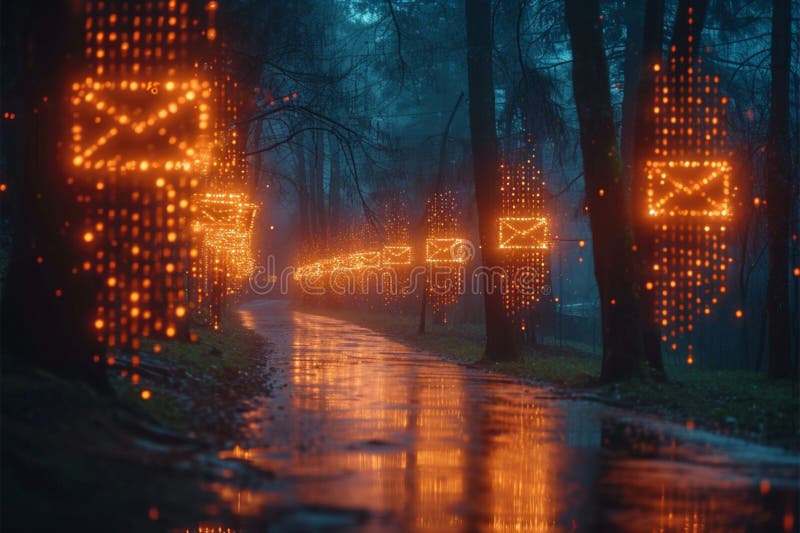 Strategic Email Deployment Navigating the Digital Landscape with Captivating Visuals Stock 