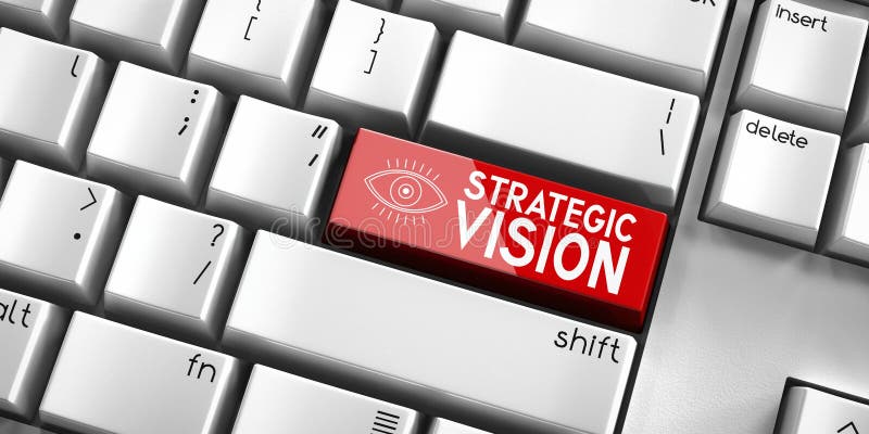 Strategic vision - computer keyboard royalty free illustration