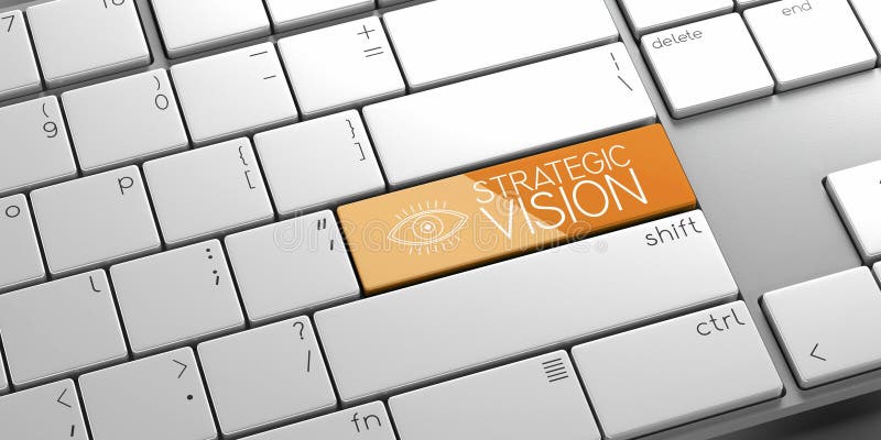 Strategic vision - computer keyboard vector illustration