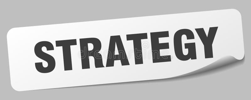 Strategidekal. strategi stock illustrationer
