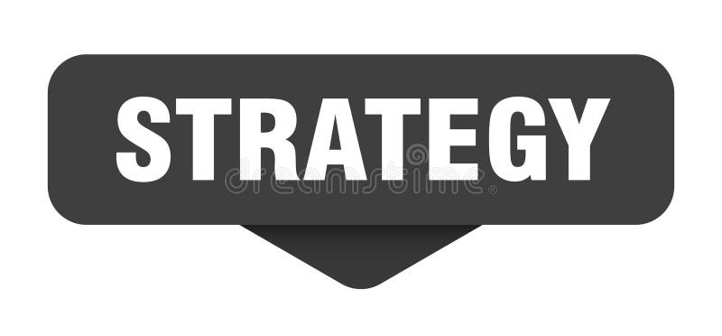 Strategidekal. strategiinloggning på öppen bakgrund stock illustrationer