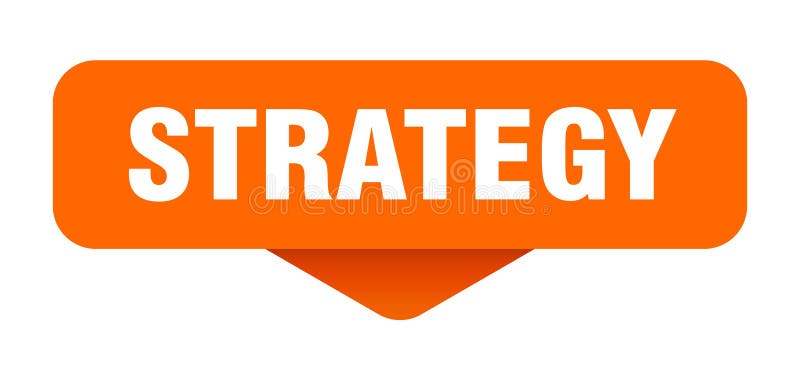 Strategidekal. strategisignering på öppen bakgrund stock illustrationer