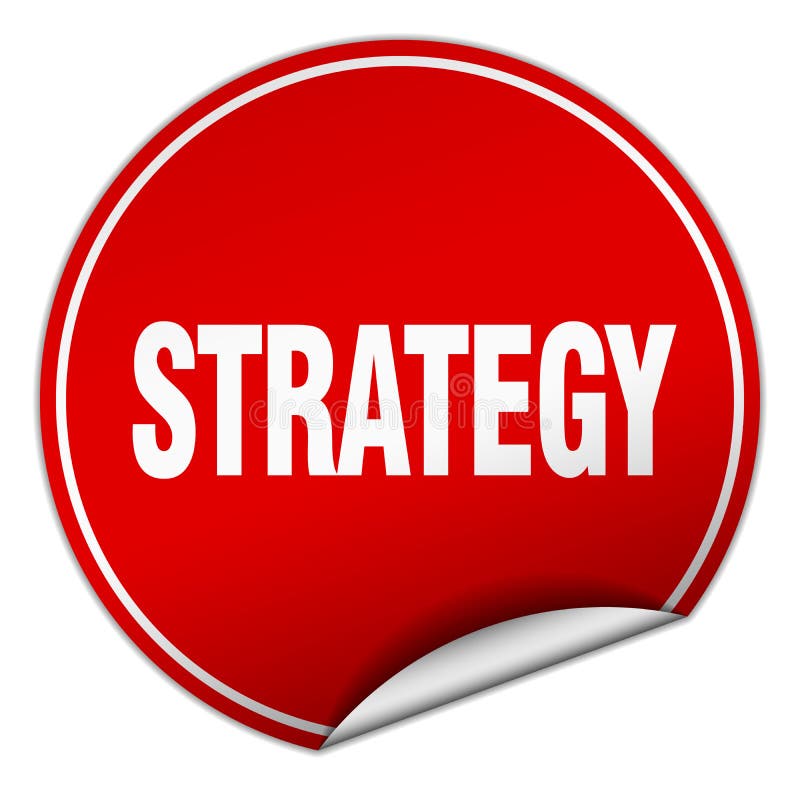 Strategiklistermärke stock illustrationer