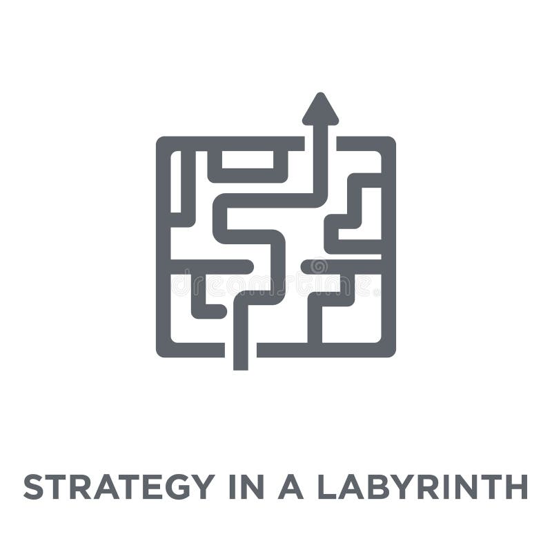 Strategy in a labyrinth icon from Strategy 50 collection. royalty free illustration