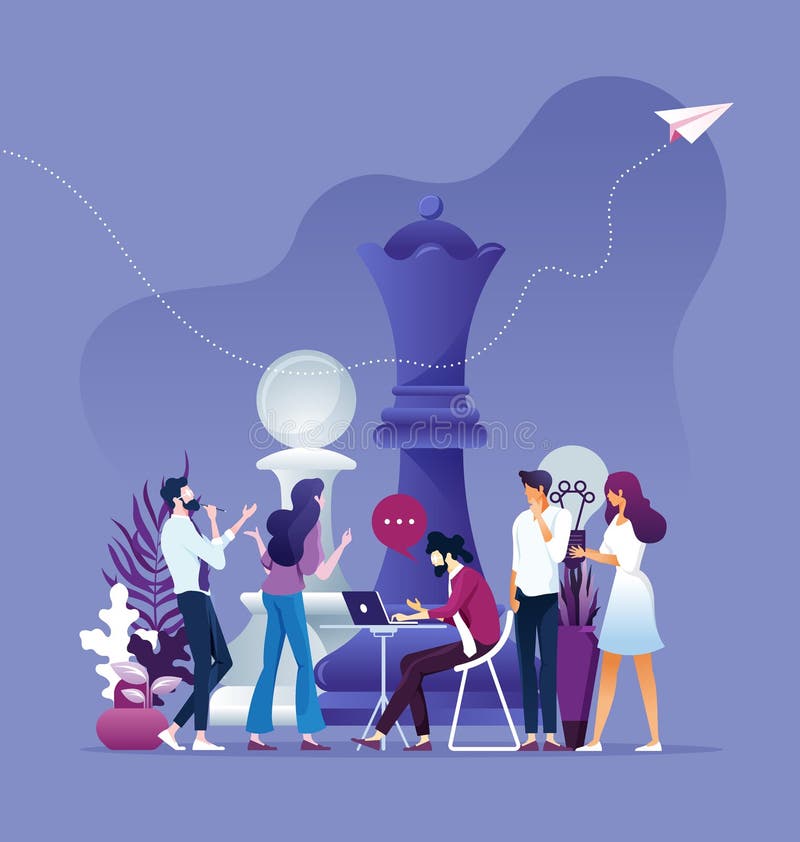 Strategy and Planning, Business Meeting Vector Stock Vector Illustration of concept, finance