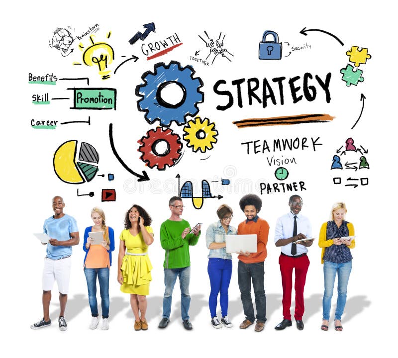 Strategy Solution Tactics Teamwork Growth Vision Concept Stock Image