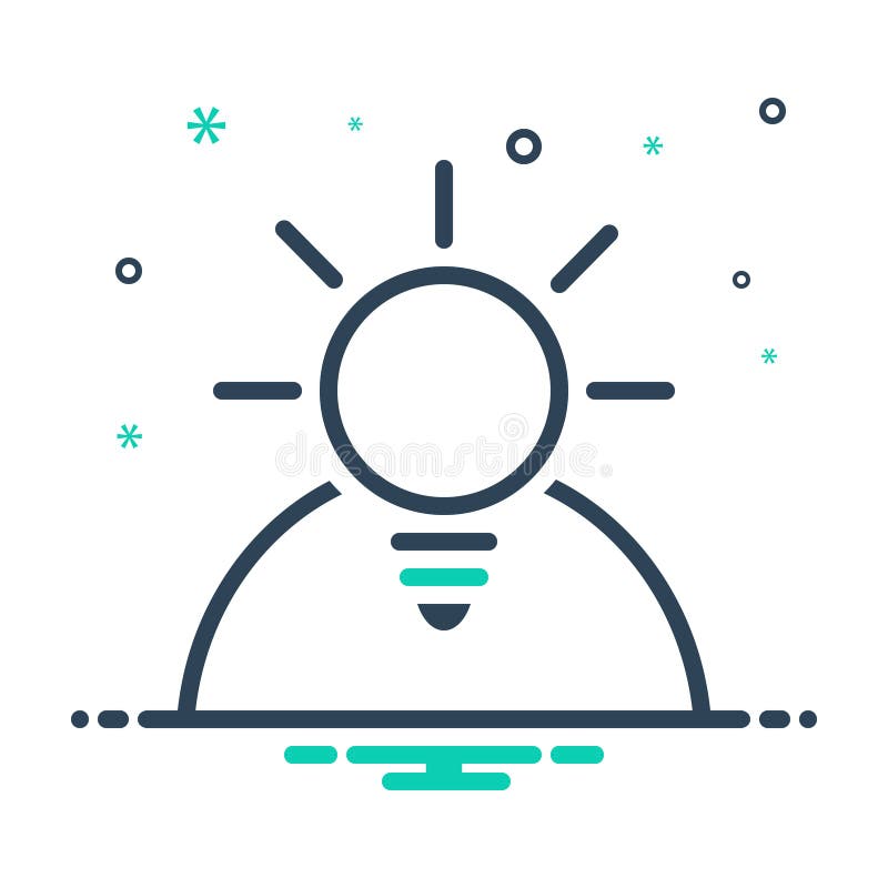 Black mix icon for Strategy, solutions and idea vector illustration