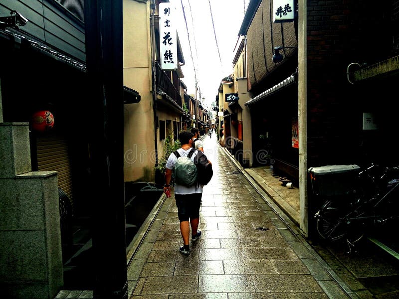 Straten van Kyoto in de zomer stock afbeeldingen Straten van Kyoto in de zomer stock afbeeldingen