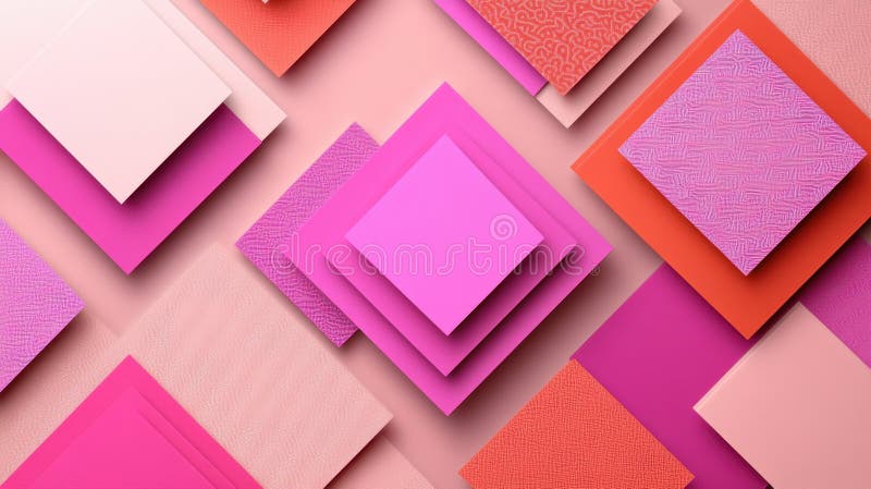 &Straturi de diamant coral roz : Tipar texturat abstract în design modern Pink Coral Abstract vector illustration