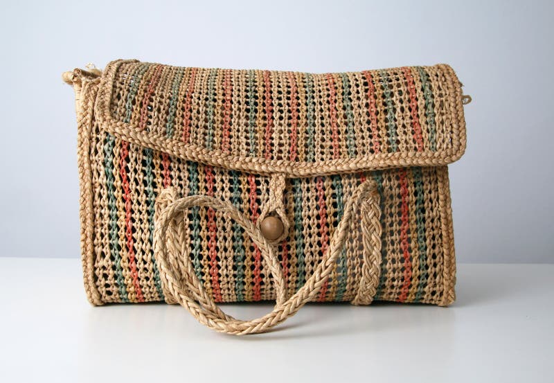 Straw bag stock photo. Image of clip, clasp, tool, skin 17875906