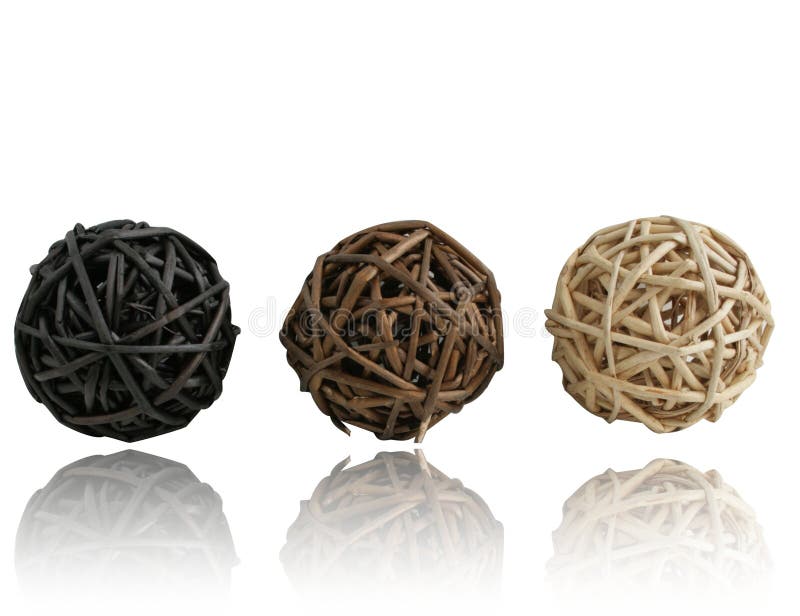 Woven wood ball stock photo. Image of texture, ball, decor 14067986