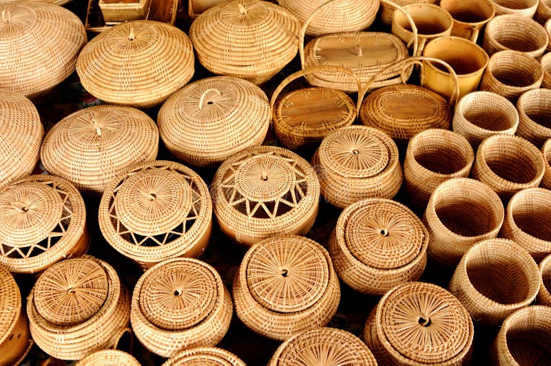 Straw baskets