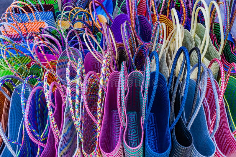 Straw Baskets Handicrafts Oaxaca Mexico color? images stock Straw Baskets Handicrafts Oaxaca Mexico color? images stock