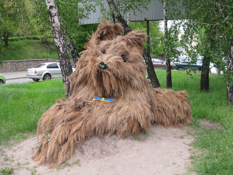 Straw dog stock photo. Image of creative, street, unusual 57636230