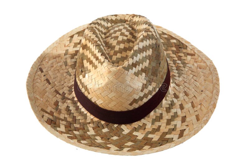 Straw farmer hat stock image. Image of yellow, spring 33008503