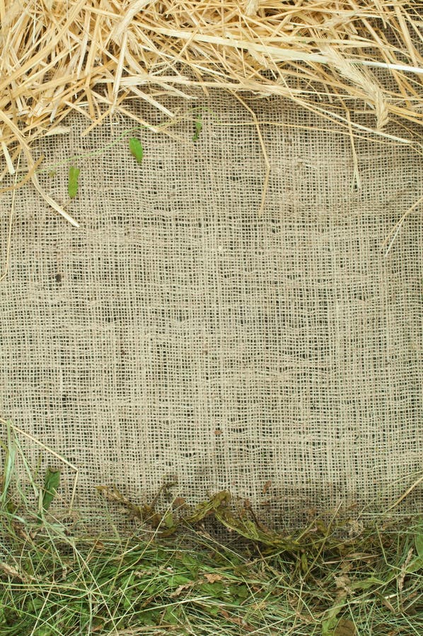 Straw and hay on burlap stock photo. Image of nature 28868776
