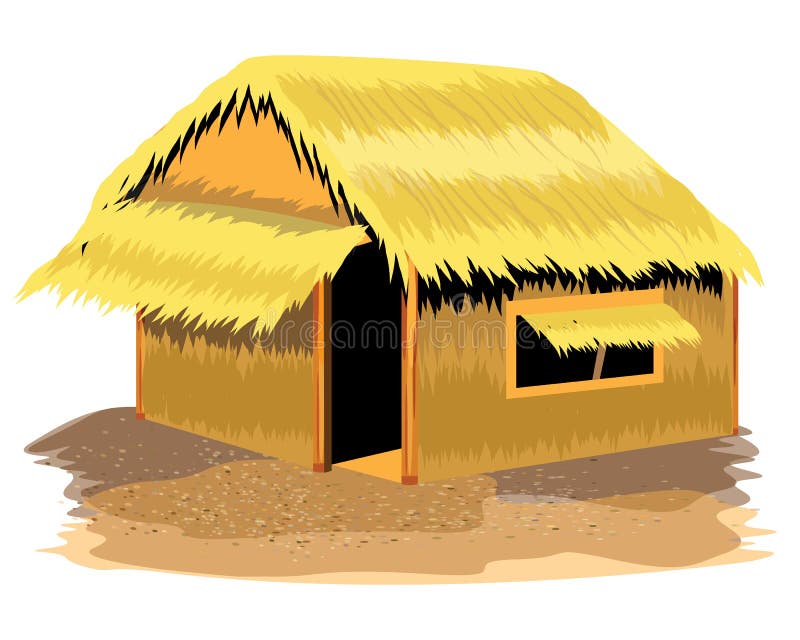 Straw hut vector design stock vector. Illustration of bamboo 164526117